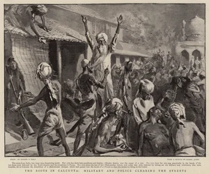Os motins em Calcutá, Militar e Polícia limpando as ruas