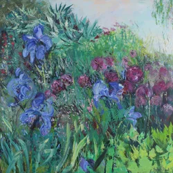 Íris com Allium
