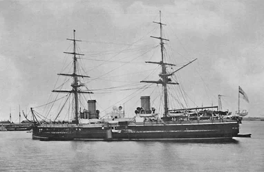 HMS inflexível em 1880, c1880, 1904