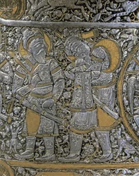 CAVALEIROS MAMELUCOS: Pormenor de um vaso de prata, Síria