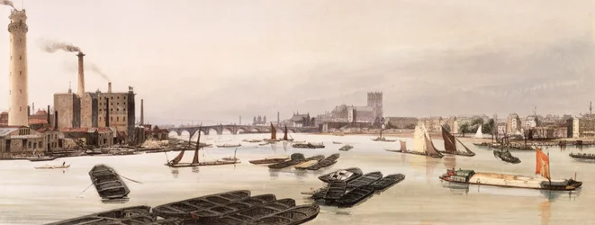 Westminster da ponte de Waterloo, Londres