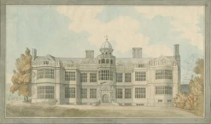 Ingestre Hall: pintura a aquarela, nd [1791]