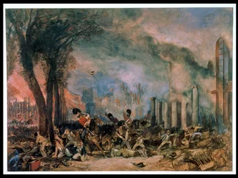 Carga da 3ª Guarda do Dragão na Queen Square, Bristol, segunda-feira, 31 de Outubro de 1831