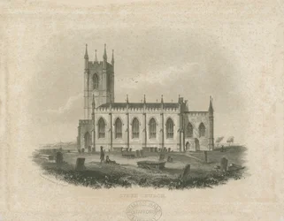 Igreja de Stoke-upon-Trent [Nova]: gravura em aço (vinheta), sd [ Meados do séc. XIX] (impressão)