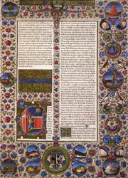 O livro de Levítico, primeiro volume da Bíblia de Borso d