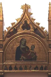 Madonna and Child (tempera no painel)