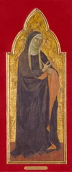 Virgem em luto (tempera e ouro sobre madeira)