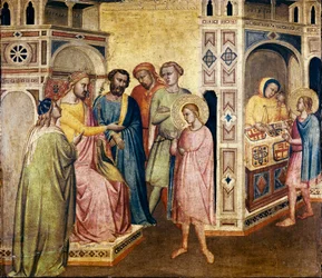 São Elígio diante do Rei Clothar, c.1365 (tempera sobre madeira)