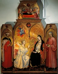 Anunciação de Maria com os Santos Cosmas e Damião, de Taddeo di Bartolo (1362-1422)