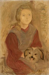 Menina com um cão