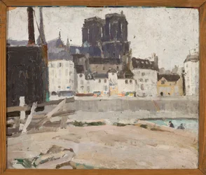 Paisagem com a catedral de Notre-Dame