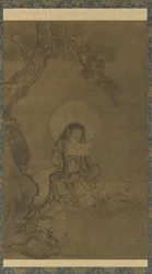 Período Fugen, Muromachi (tinta e cor sobre seda)