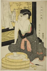 Espelho de Elegância (Furyu kesho kagami) (impressão a cores de bloco de madeira; oban)