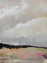 Paisagem serena e nublada