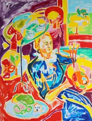 Retrato de um artista vibrante