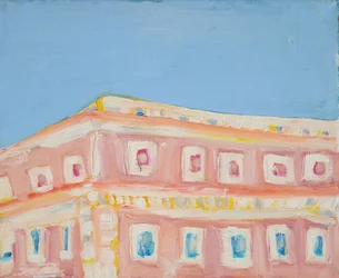 Edifício rosa vivo