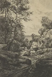 Trilha do Tambourin, Ilha de Noirmoutier, século XIX.