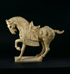 Cavalo, chinês, dinastia Tang, c.618-906 dC (cerâmica)