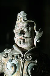 Representação de um guerreiro, detalhe, 618-907