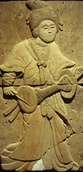 Estela representando um músico (terracotta)