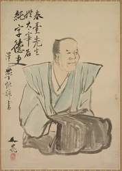 Retrato imaginário de Shundai Dazai, final dos anos 1700-1800.