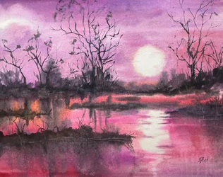 Reflexo da Lua Rosa