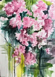 Flores de um rosa vibrante