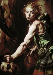 David segurando a cabeça de Golias (óleo sobre tela