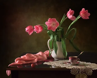 Tulipas cor-de-rosa elegantes