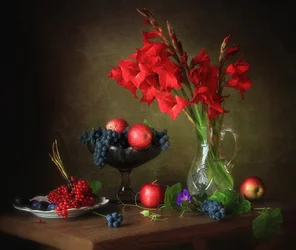 Gladiolo e Fruto Maduro