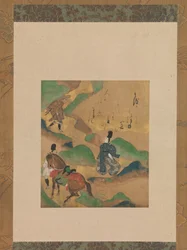 Monte Utsu Utsu no yama, de Os contos de Ise Ise monogatari, ca. 1634