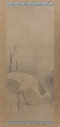 Garça-branca Shirosagi zu, início do século XVII.