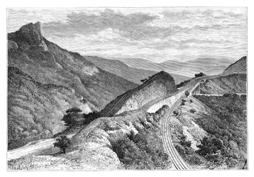 O Bhor Ghat, perto de Khandala, Índia, 1895.