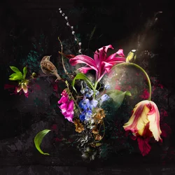 BOUQUET XXI, 2018 (suportes mistos sobre tela)