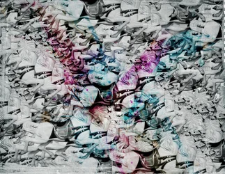 Crazy Horses, 2014 (Colagem sobre tela)