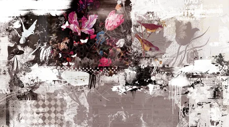 Love Birds III, 2014 (Colagem sobre tela)