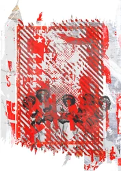 Tracy & os seus amigos, 2015 (Colagem sobre tela)