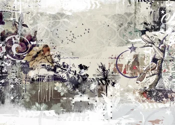 Tweeting Birds, 2015 (mídia mista sobre tela)