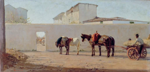 Uma manhã de primavera. O muro branco, c.1867 (óleo sobre tela)