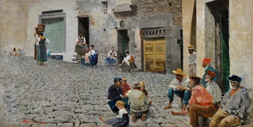 Marinheiros em Riomaggiore, c.1892-93 (óleo sobre tela)