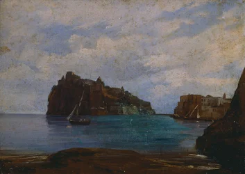 O Castelo Aragonês de Ischia (óleo sobre tela)