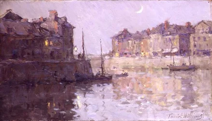 Crepúsculo, St. Valery en Caux, Normandia