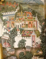 Um palácio fortificado (pintura de parede)