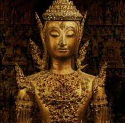 Buda de pé em abhaya mudra, estilo Rattanakosin, meados do século XIX