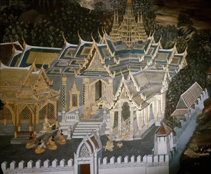 Episódios da vida de Buda (fresco