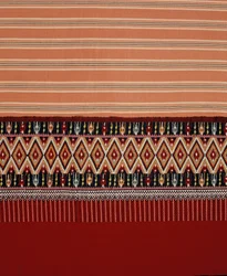Tecido Lanna Tai Yuan com Jok em forma de diamante, Mae Chaem, norte da Tailândia (têxtil)