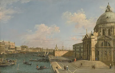 Entrada do Grande Canal, Veneza, olhando para leste, c.1730s (óleo sobre tela)