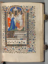 Livro de Horas de Uso de Paris: Fol. 72r, Apresentação no Templo, c. 1420.