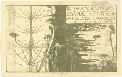 Capa do catálogo com plantas aquáticas
