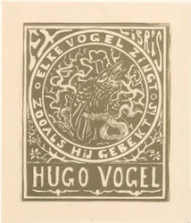 Ex libris por Hugo Vogel